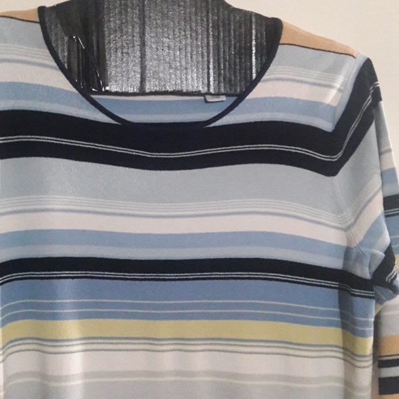 Retro stretch knit sweater top 2 - Picture 3 of 5